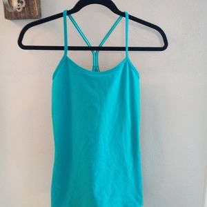 Blue lululemon power y tank